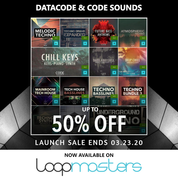 Datacode & Code Sounds now available on Loopmasters! 50% Off Sale